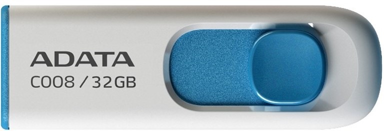 ADATA Flash Disk 32GB C008, USB 2.0 Classic, bílá