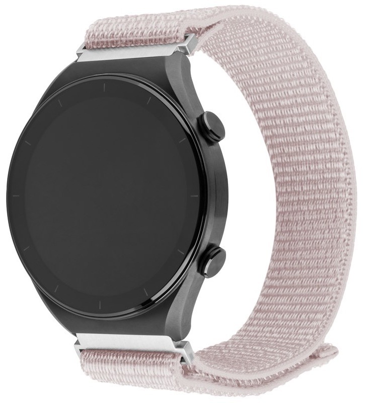 Řemínek FIXED Nylon Sporty Strap na Garmin Quick Release 20mm růžový