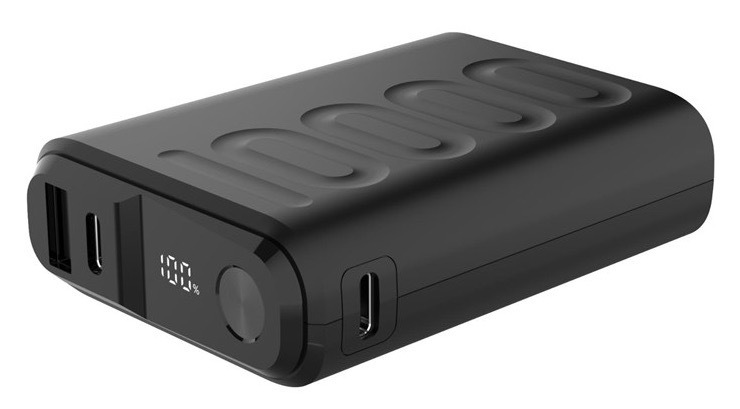 Powerbanka Celly s kapacitou 10 000 mAh, černá barva