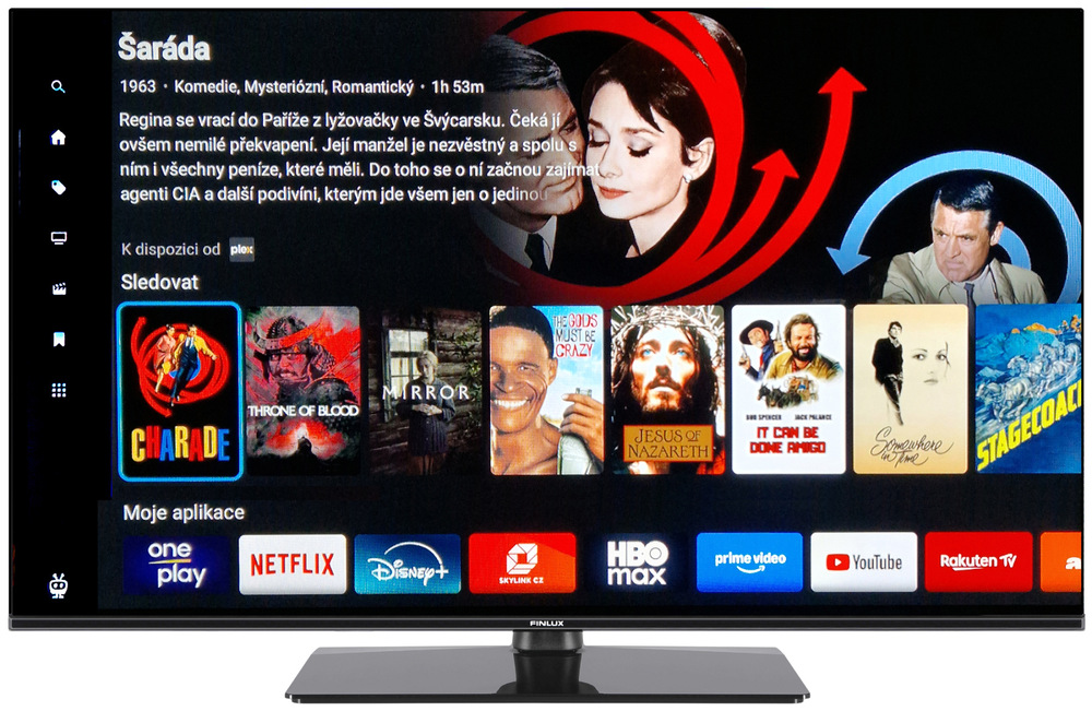 Televize Finlux 32FHI5660 Televize Finlux 32FHI5660, na obrazovce je domovská stránka OS TiVo