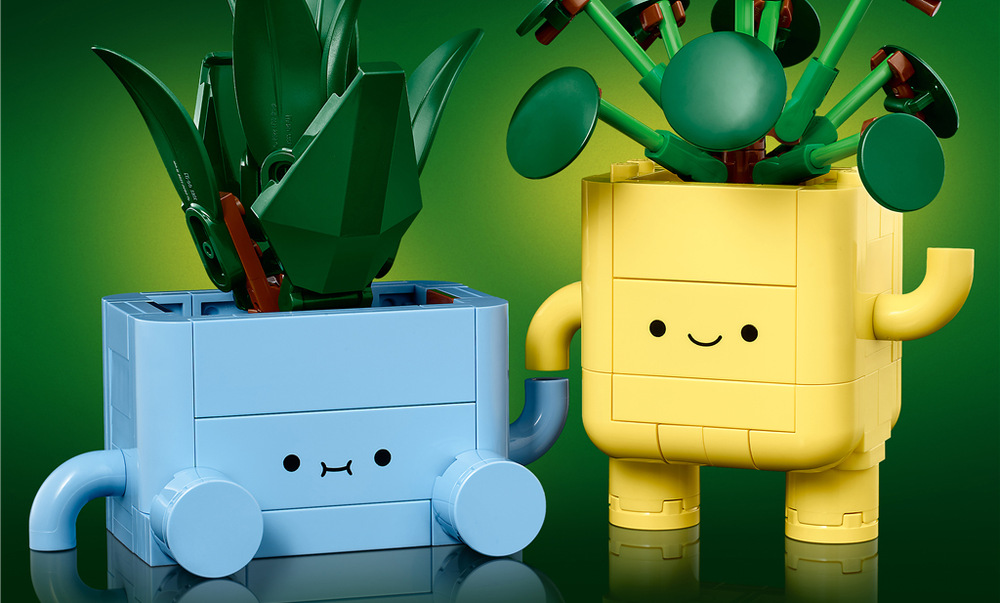 Veselé rostlinky můžete spojit s dalšími modely LEGO Botanicals a vytvořit vlastní pestrou kolekci.