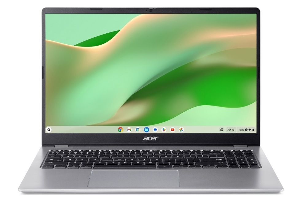 Otevřený a zapnutý notebook Acer Chromebook 315