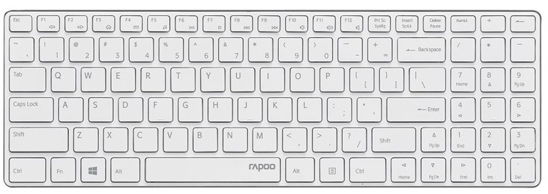 Klávesnice Rapoo E9110, CZ+SK layout bílá