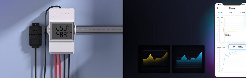 Modul Sonoff TH Elite Wifi Switch THR320D s funkcí měření teploty a vlhkosti Sonoff THR320D