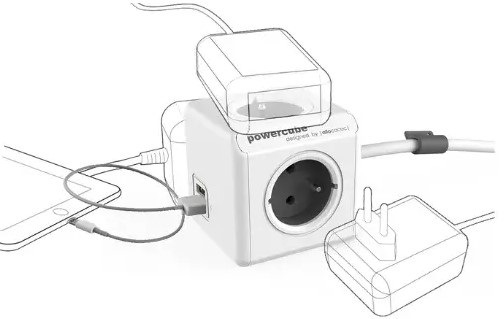 Kabel prodlužovací Cubenest Powercube Extended USB PD 20W, USB, USB-C, 4x zásuvka, 1,5m bílý/zelený Kabel prodlužovací Cubenest Powercube Extended USB PD 20W, USB, USB-C, 4x zásuvka, 1,5m bílý/zelený