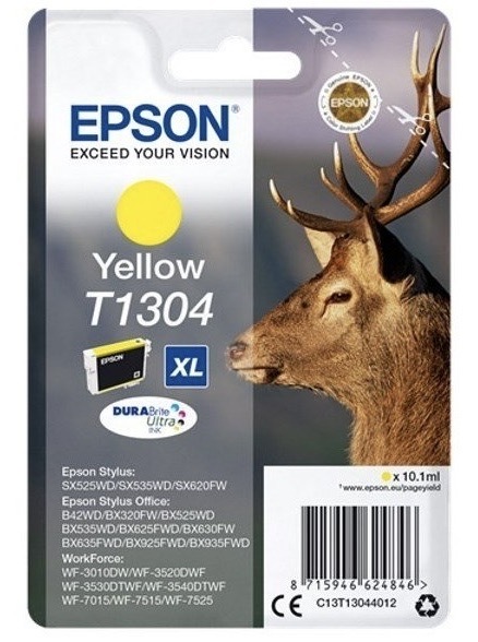Inkoustová náplň Epson T1304, 10,1 ml žlutá