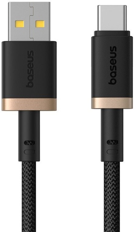 Kabel Baseus Dura USB/USB-C, 60W, 1m - černý/zlatý