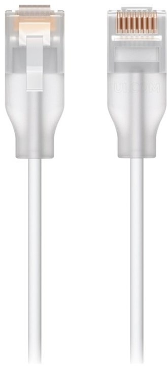 Ubiquiti UniFi Etherlighting Patch Cable 0,3m (UACC-Cable-Patch-EL-0.3M-W) - 0,3m, Cat.6, 2.5Gbps, bílý