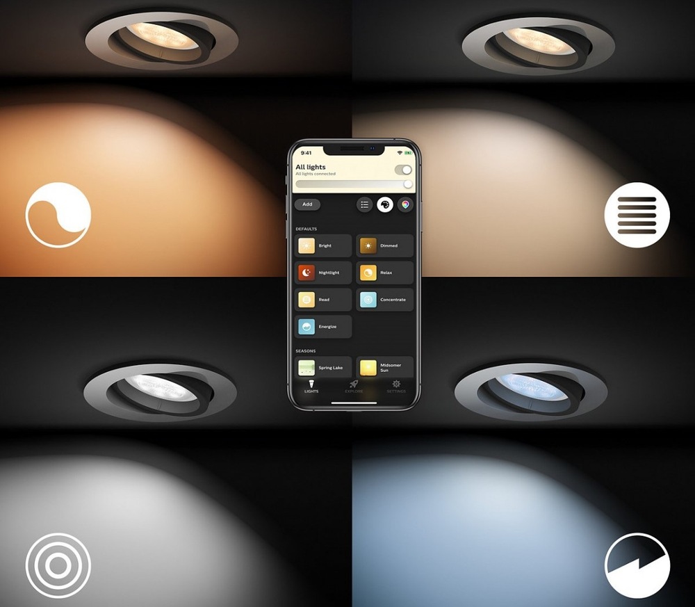 Vestavné svítidlo Philips Hue Adore White Ambiance Spot hliník Vestavné svítidlo Philips Hue Adore White Ambiance Spot hliník