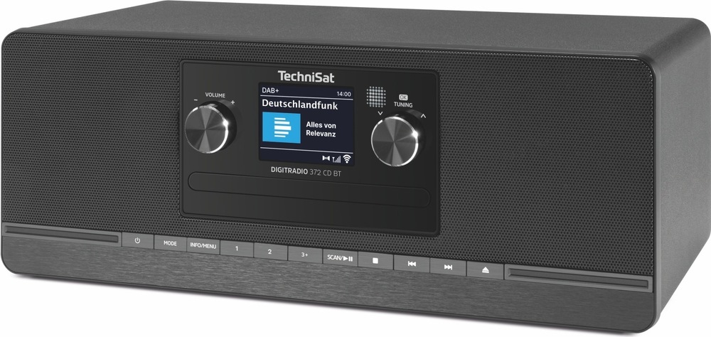 Radiopřijímač s DAB+ TechniSat DIGITRADIO 372 CD BT černý Pohled šikmo zepředu na TechniSat DIGITRADIO 372 CD BT