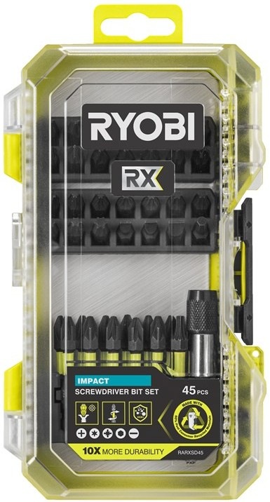 Sada bitů Ryobi RARXSD45 v počtu 45 ks