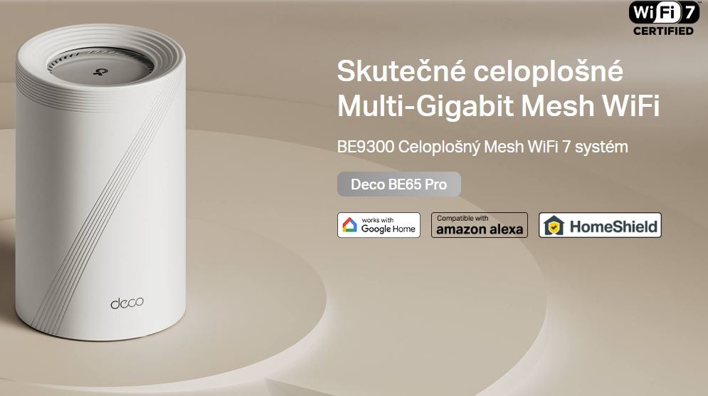 Komplexní Wi-Fi systém TP-Link Deco BE65 Pro (2 ks) bílý
