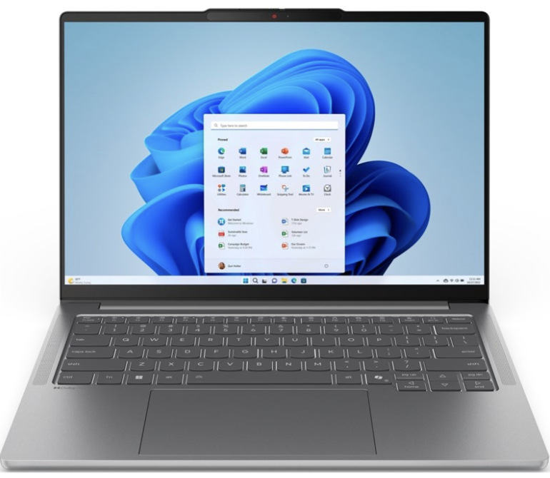 Šedý notebook Lenovo IdeaPad Pro 5 14AKP10 s 14" OLED displejem a Windows 11 Home