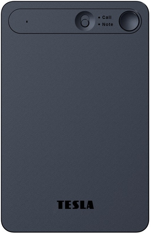 AI zapisovač Tesla IntelliQ Note 64 s tlačítky Call a Note, tmavě šedé provedení.