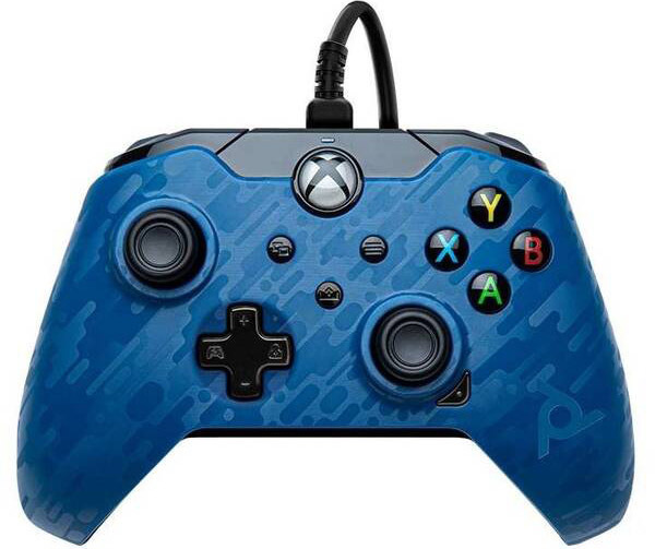 Gamepad PDP Wired Controller pro Xbox One/Series - blue camo