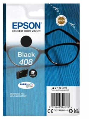 Inkoustová náplň Epson 408 DURABrite Ultra, 1100 stran černá