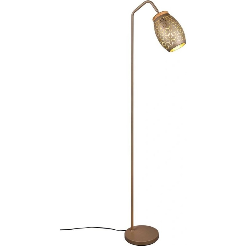 Stojací lampa Reality BIDAR v moka provedení 
