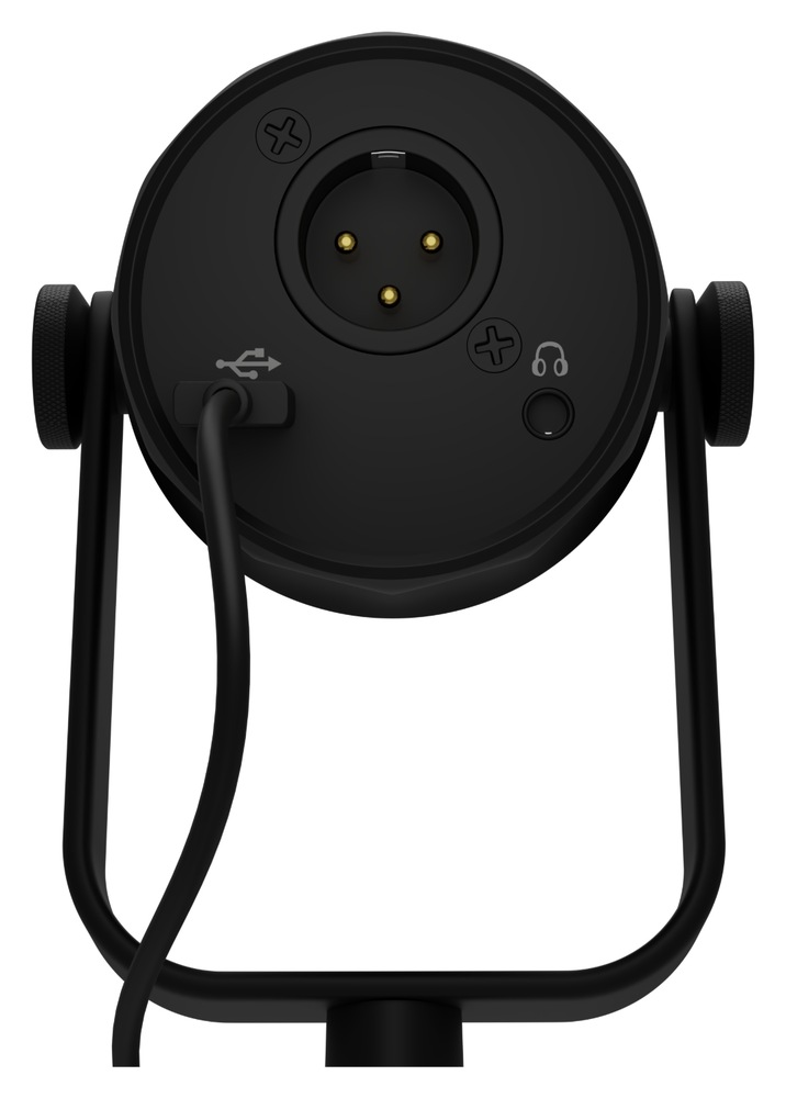Mikrofon Genesis Radium 750D, USB/XLR černý Detailní pohled na konektor mikrofonu Genesis Radium 750D