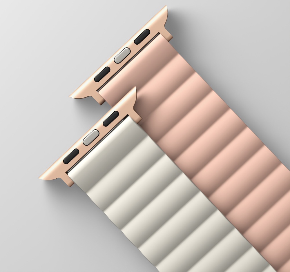 Řemínek Uniq Revix Reversible na Apple Watch 42/44/45/49mm růžový/béžový