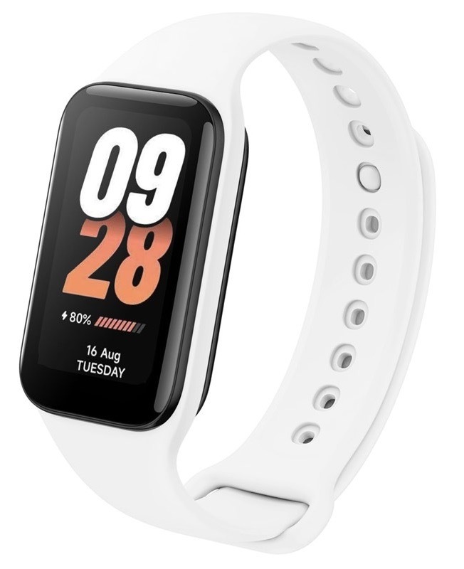 Řemínek FIXED Silicone Strap na Xiaomi Smart Band 8 Active/9 Active bílý