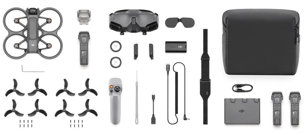 Dron DJI Avata 2 Pro-View Combo (Three Batteries) šedý Dron DJI Avata 2 Pro-View Combo (Three Batteries) šedý