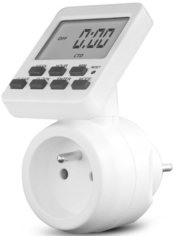 Spínač časový Elektrobock ZSD15 - bílý