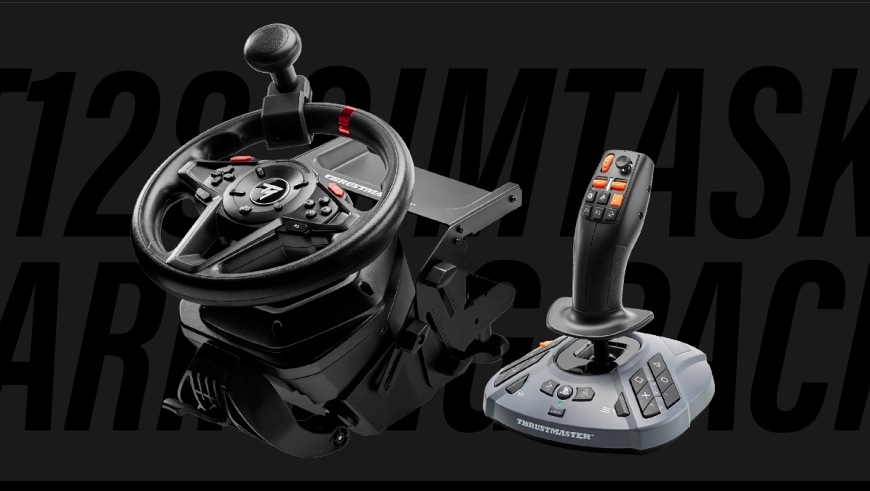 Volant T128 s joystickem SimTask pro ovládání zemědělských strojů