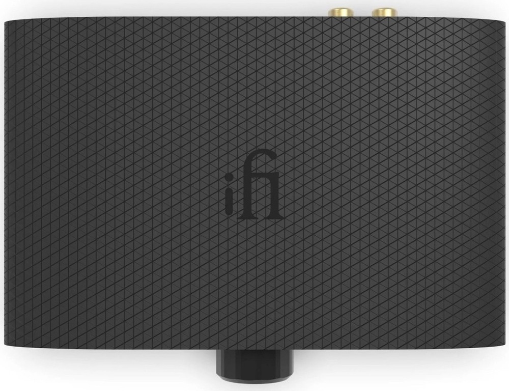 Sluchátkový zesilovač iFi audio ZEN Air DAC černý Sluchátkový zesilovač iFi Audio ZEN Air DAC shora, s černým texturovaným povrchem a logem iFi uprostřed.