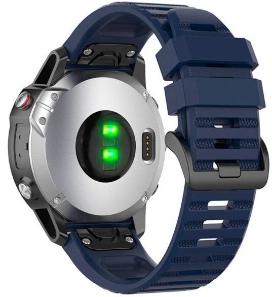 Řemínek FIXED Silicone Strap na Garmin QuickFit 22 mm - modrý