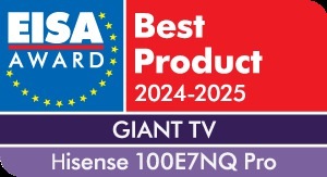 Televize Hisense 100E7NQ Pro Televize Hisense 100E7NQPRO, ocenění EISA