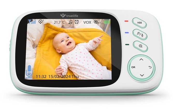 Přídavná jednotka TrueLife NannyCam H32 Pro Parent Unit bílá/zelená