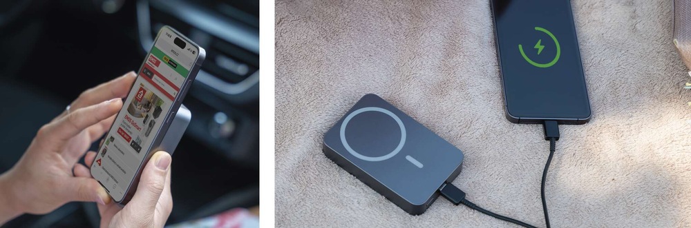 Powerbanka EMOS WI 1046, 10 000 mAh, 20 W+Wireless modrá