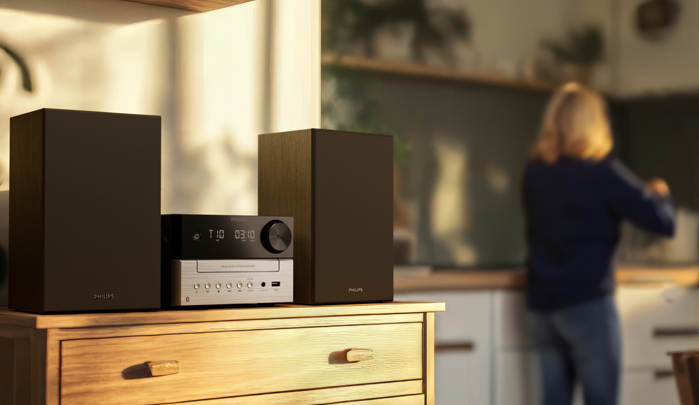 Mikrosystém Philips TAM3205M černý/stříbrný Mikrosystém Philips TAM3205M černý/stříbrný