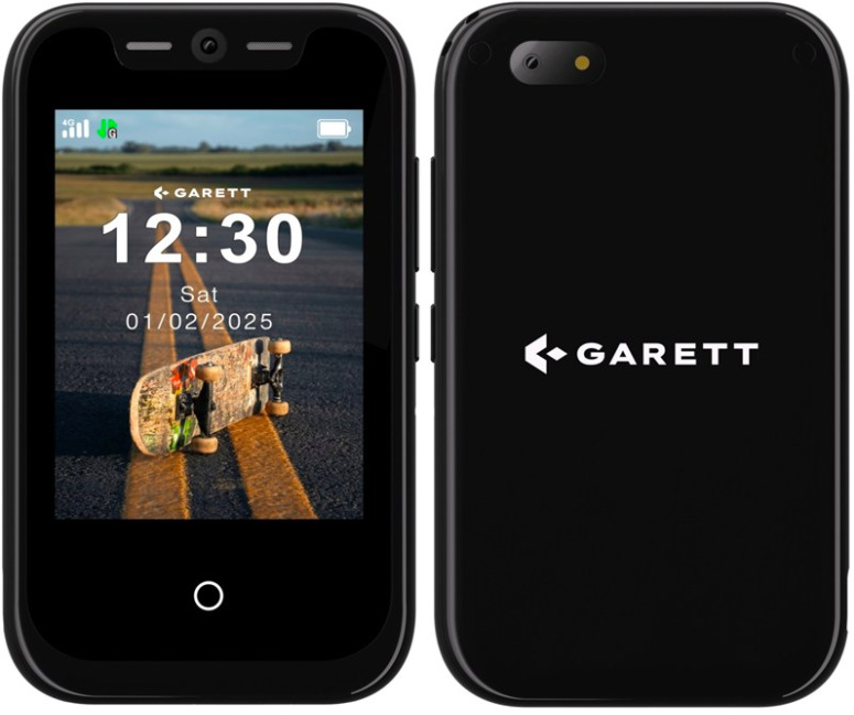 Dětský mobilní telefon Garett Smartphone OneKid v černé barvě s 2,8palcovým displejem