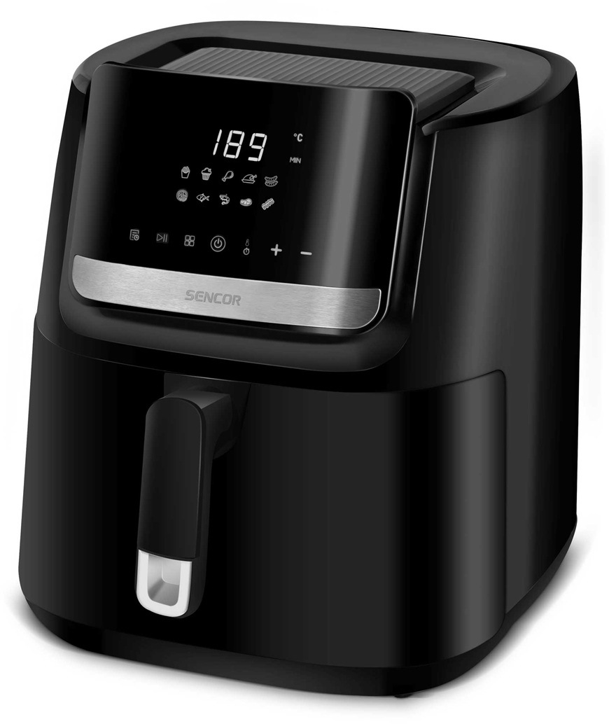 Horkovzdušná fritéza Sencor SFR 6550BK-EUE3 v černém provedení.