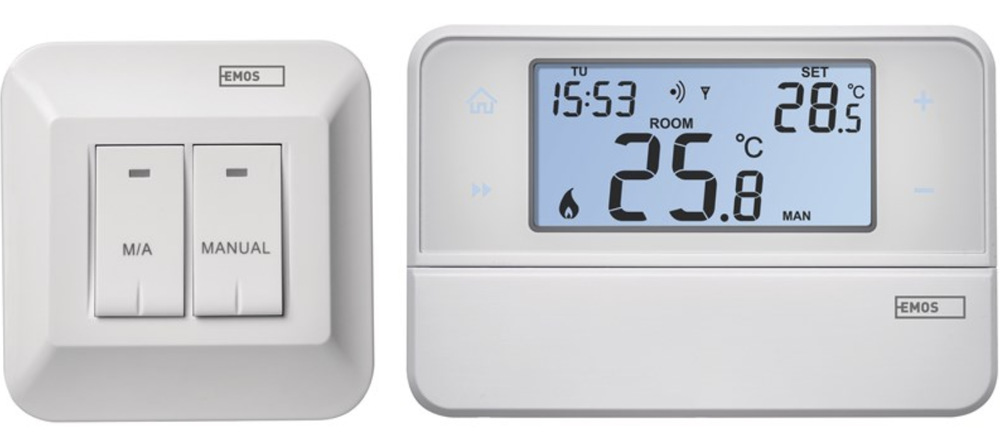 Termostat EMOS pokojový, programovatelný, bezdrátový, OpenTherm, P5616OT