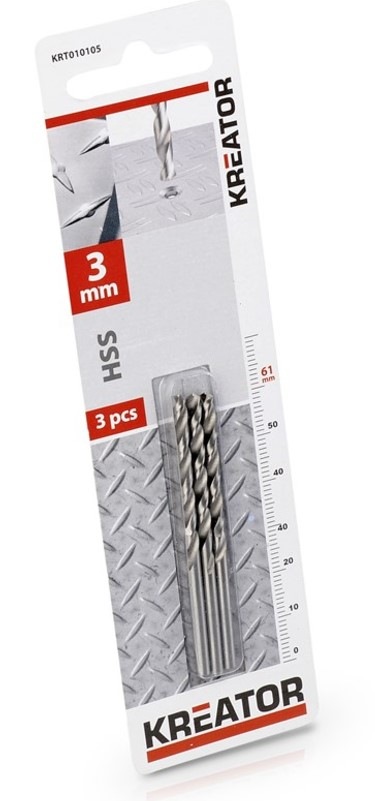 Vrták Kreator KRT010105, 3×61 mm