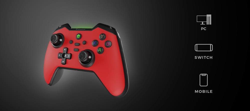 Gamepad Genesis MANGAN 400 pro PC, Switch, Mobil bílý Genesis MANGAN 400