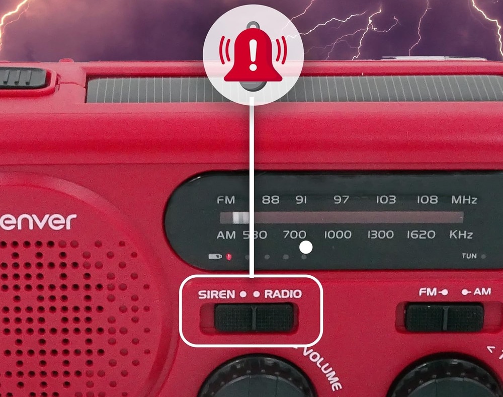 Radiopřijímač Denver SCR-2010MK2 červený