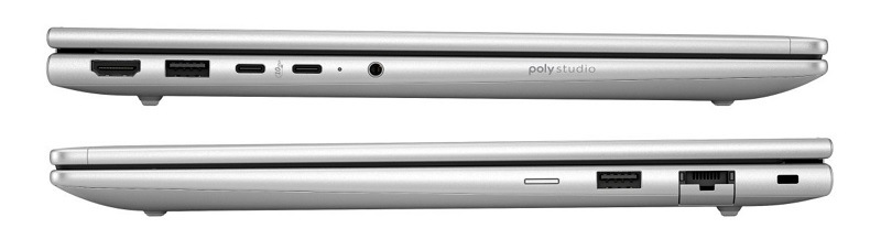 Notebook HP ProBook 4 G1a 16" stříbrný Notebook HP ProBook 4 G1a 14" z obou boků s viditelnými porty