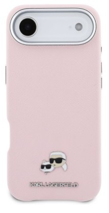 Kryt na mobil Karl Lagerfeld PU Karl and Choupette Heads Pins MagSafe na Apple iPhone Air růžový Kryt na mobil Karl Lagerfeld PU Karl and Choupette Heads Pins MagSafe na Apple iPhone Air - růžový