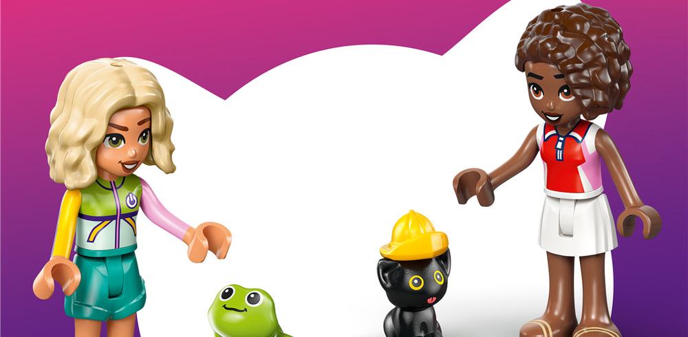 Stavebnice LEGO® Friends 42678 Dodávka s doplňky pro mazlíčky Nova a Aliya převážejí zvířátka, vybírají doplňky a vydávají se za dalšími zákazníky v Heartlake City.