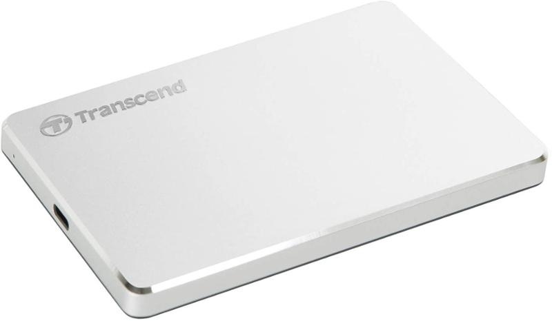 Externí pevný disk 2,5" Transcend StoreJet 25C3S 1TB, USB-C (3.1 Gen 1) stříbrný