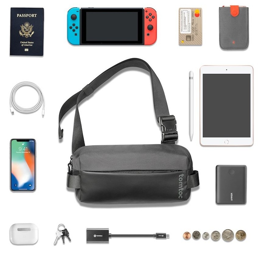 Brašna tomtoc Explorer Sling Bag S - černá