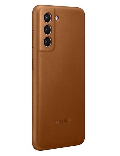 Kryt na mobil Samsung Leather Cover na Galaxy S21+ 5G hnědý