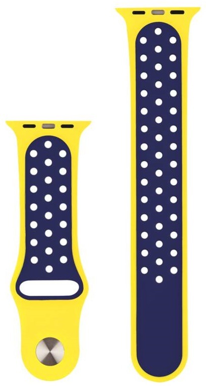 Řemínek RhinoTech na Apple Watch 38/40/41 mm modrý/žlutý Řemínek RhinoTech na Apple Watch 38/40/41 mm modrý/žlutý