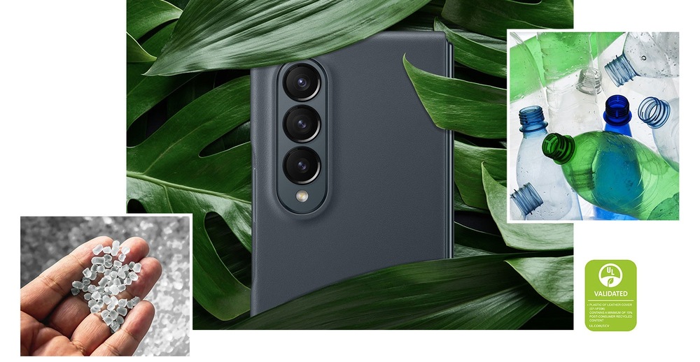Kryt na mobil Samsung Galaxy Z Fold4 Leather černý Kryt na mobil Samsung Galaxy Z Fold4 Leather černý