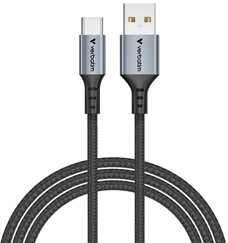 Kabel Verbatim Sync & Charge USB-A/USB-C 18W 1,2m - černý