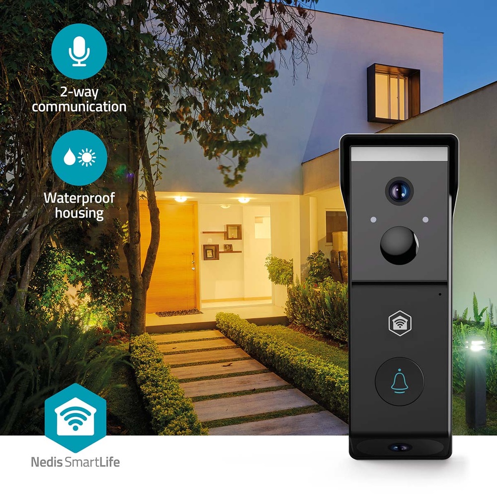 Videozvonek Nedis SmartLife WIFICDP31BK černý Videozvonek Nedis SmartLife WIFICDP31BK je voděodolný