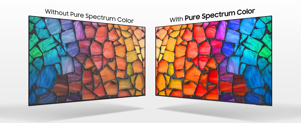 Televize Samsung SAMUE50M70H srovnání barev displeje